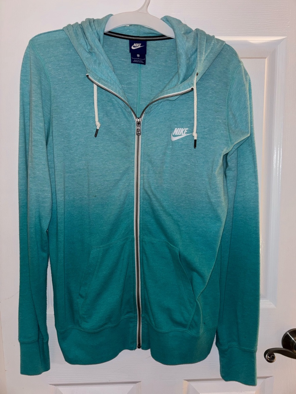 Nike Women's Teal Ombre Lightweight Zip Hoodie